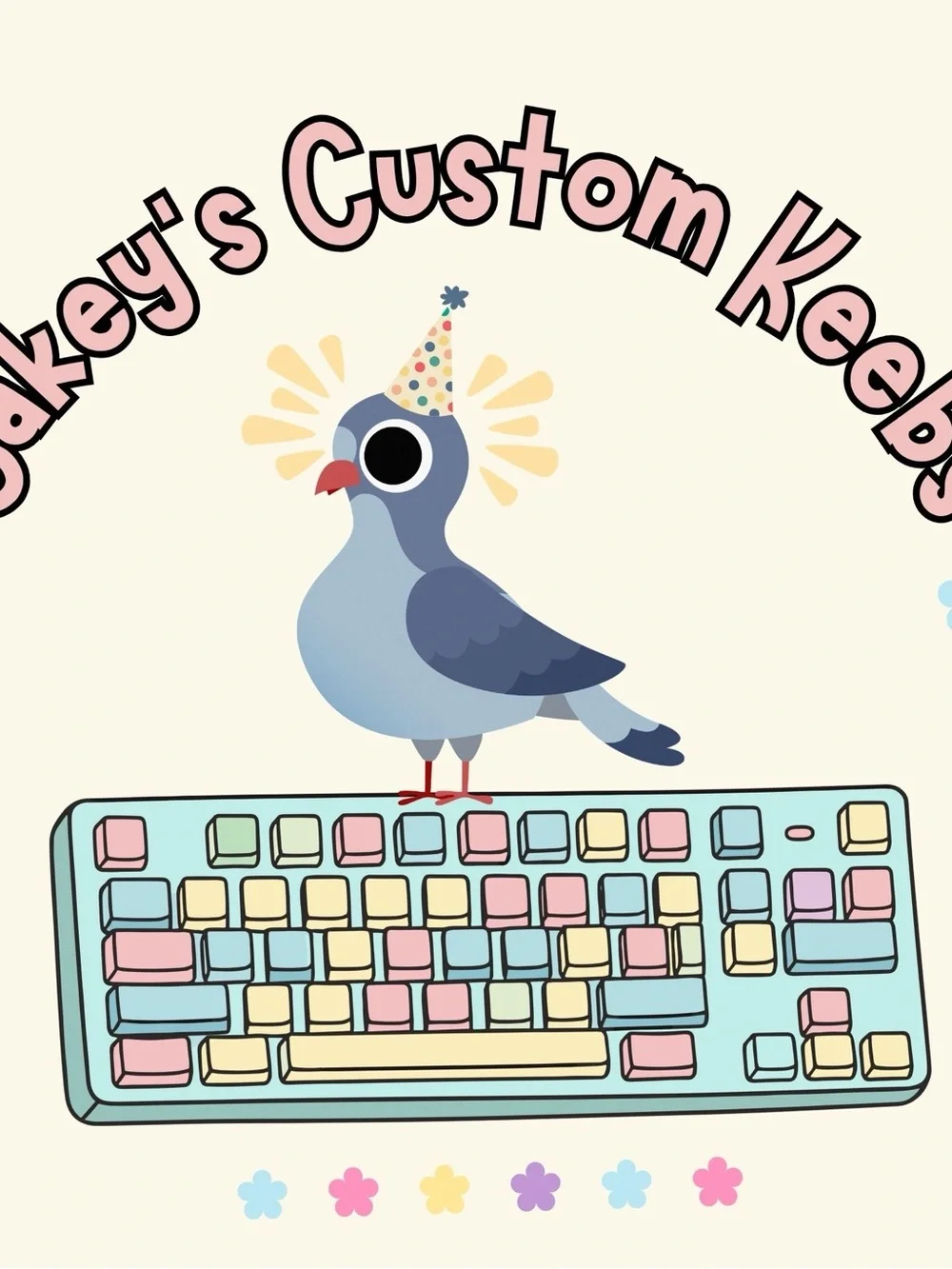 Capybara Brown & Cream Mechanical Keyboard — Themed Home Office Keyboard